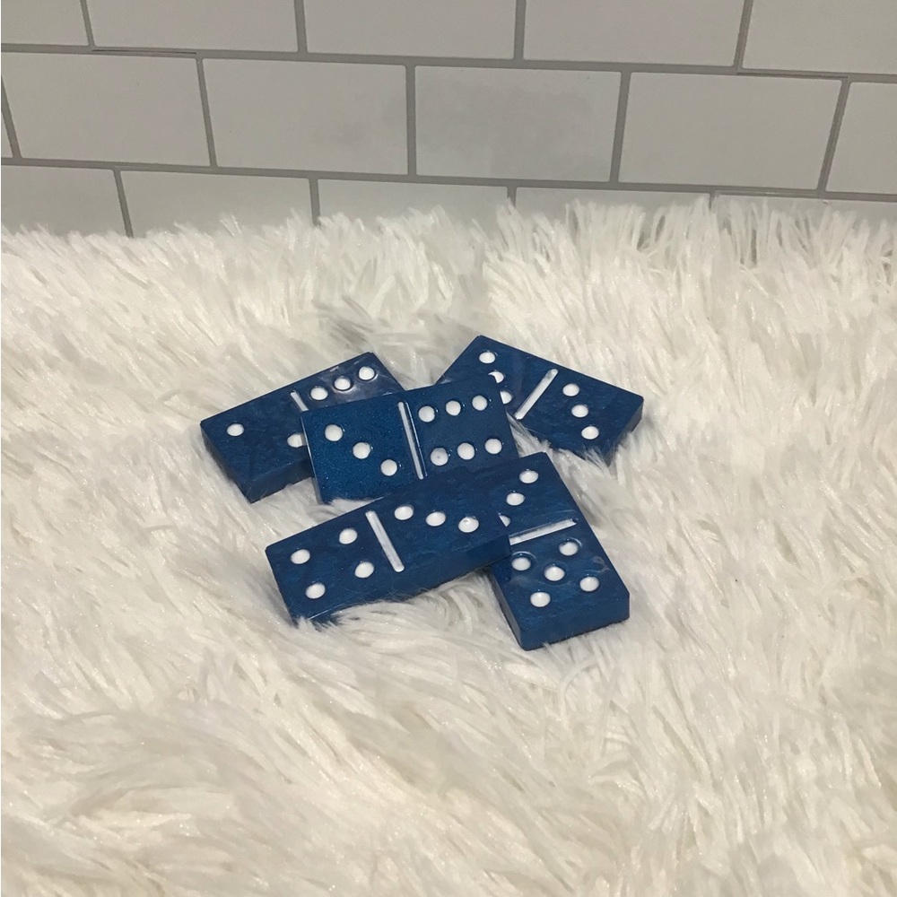 💙A Beautiful DEEP SEA BLUE Domino Set with that PERFECT Party SPARKLE!!!💙